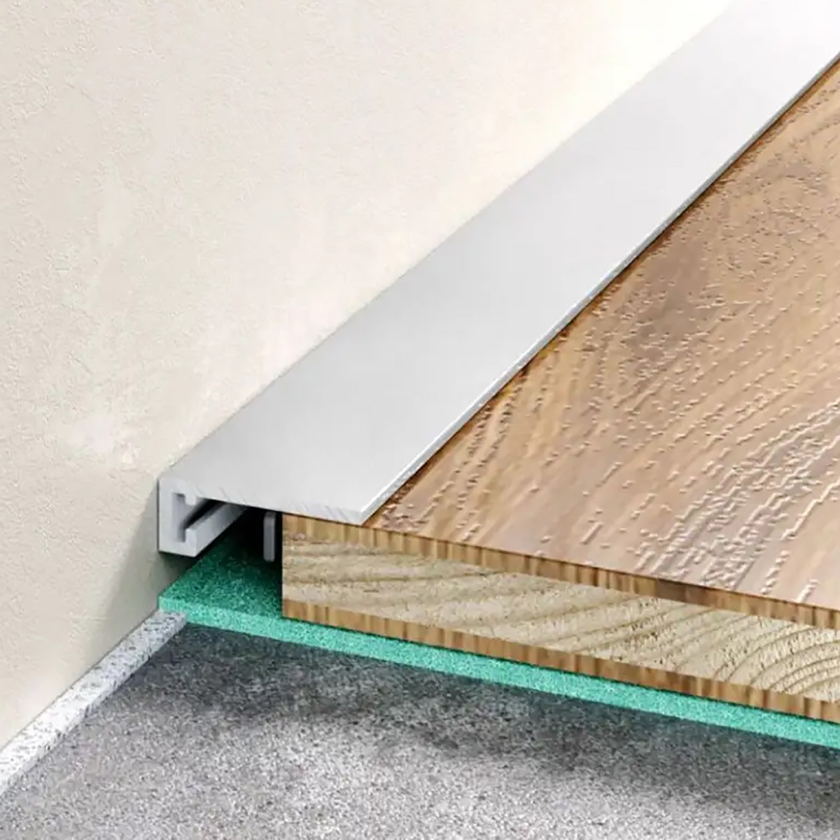 Антиплинтус DEAL 15/7 Антиплінтус Срібний