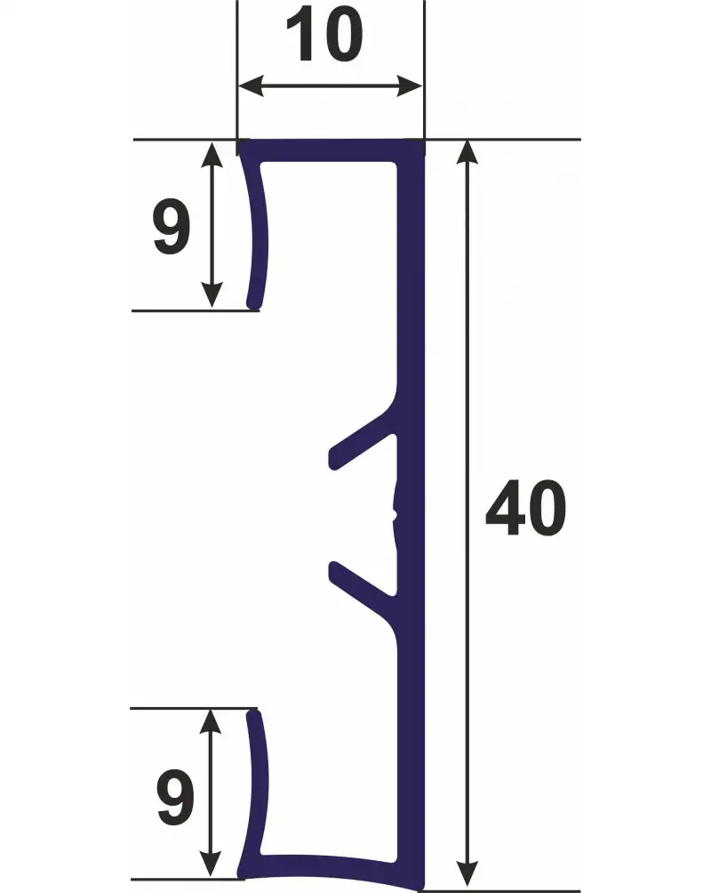 Накладной плинтус DEAL 1/40 DEAL 1 технічка 40
