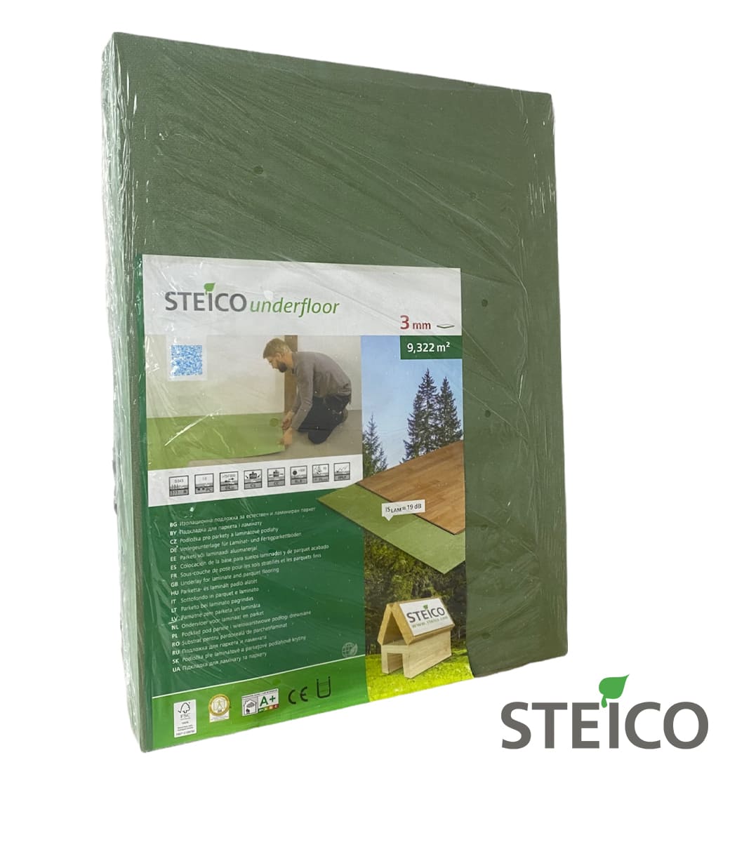 Подложка Steico Underfloor Тихий ход 3 мм/9,32 м.кв. Новая упаковка